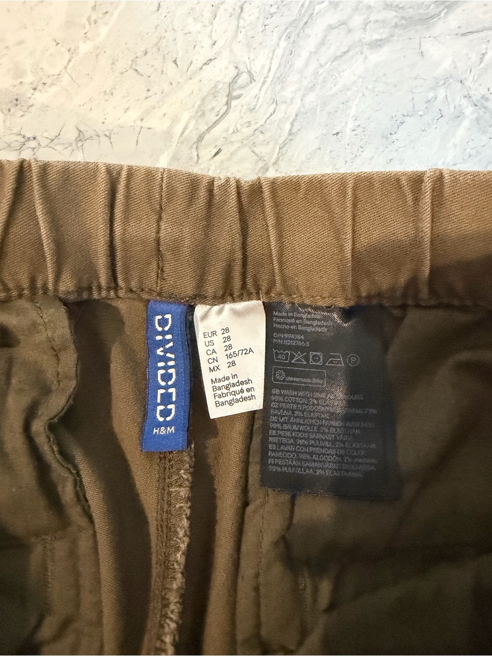 Divided Olive Drawstring Cargo-Style Joggers - Picture 2 of 3